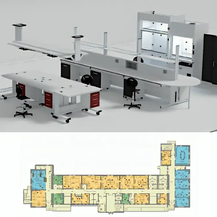Projetos personalizados de laboratórios